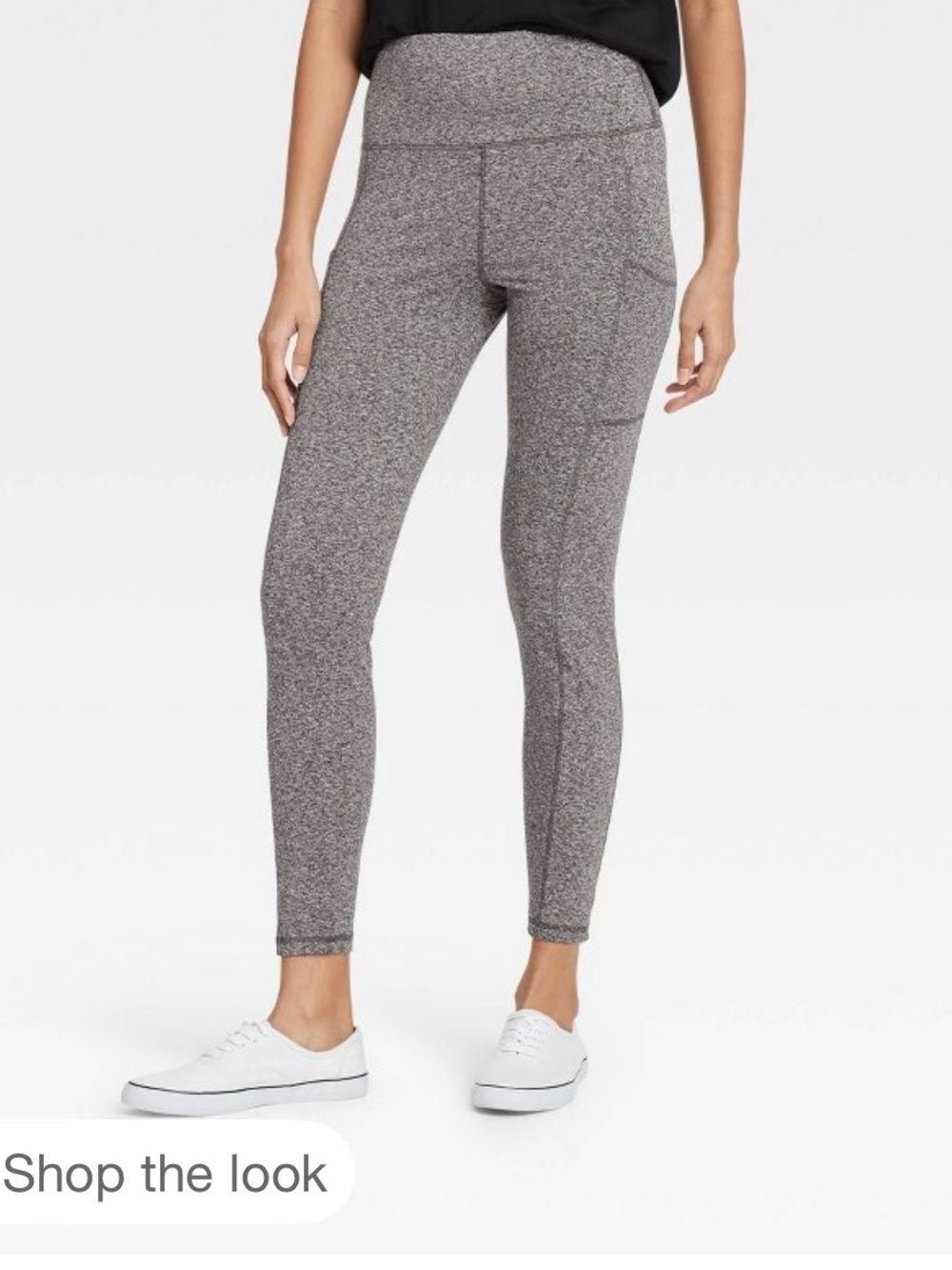 a new day Heathered Gray High-Waist Pocket Leggings